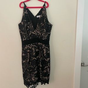 Black lace cocktail dress